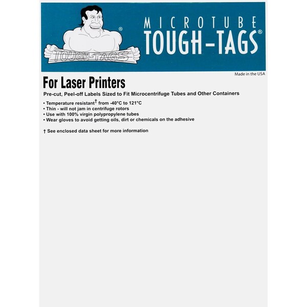 Tough-Tags, Laser, 1.50x0.5", Clear, 1600/pk, 1600PK